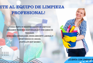 Tu trabajo hace la diferencia! Únete como personal de limpieza